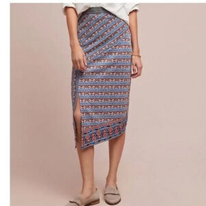 NWT Anthropologie Akemi + Kin Striped Splendor Bohemian Skirt Size M Asymmetric